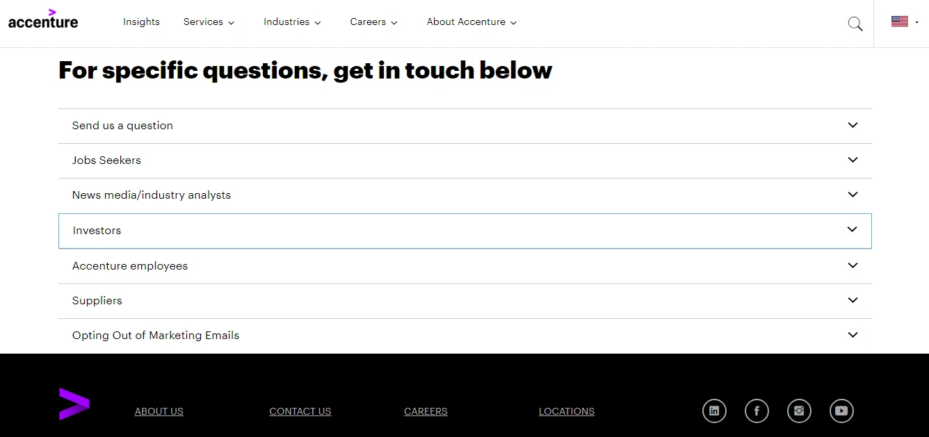 Accenture - contact page