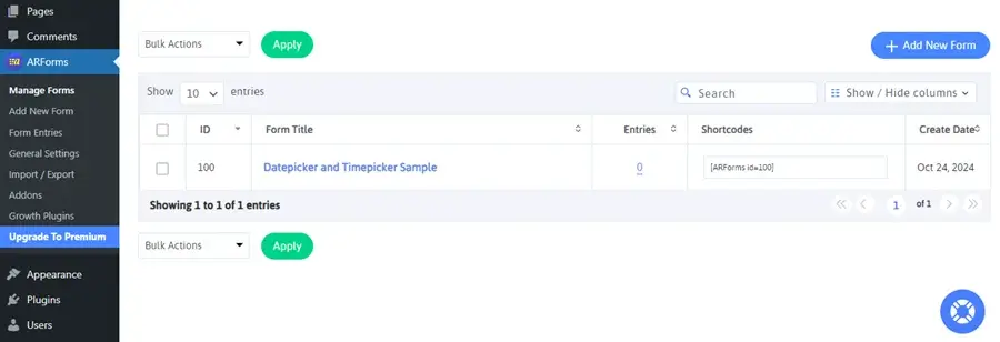 Copy and Publish the Form