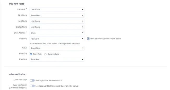 select fixed roles